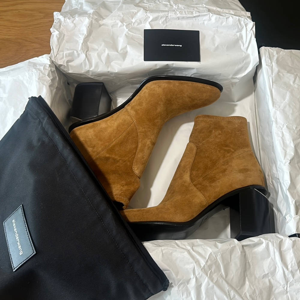 Alexander Wang Anna Stretch Suede Bootie - Picture 2 of 13
